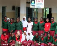 "SHARE in Africa" helped create the first library at Kagemu School in Tanzania to aid girls education